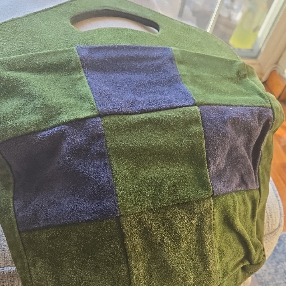 Green and Blue Patchwork Tote Bag